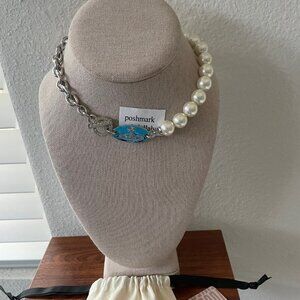 Vivienne Westwood CHUNKY Pearl 🪐 Saturn Choker Necklace